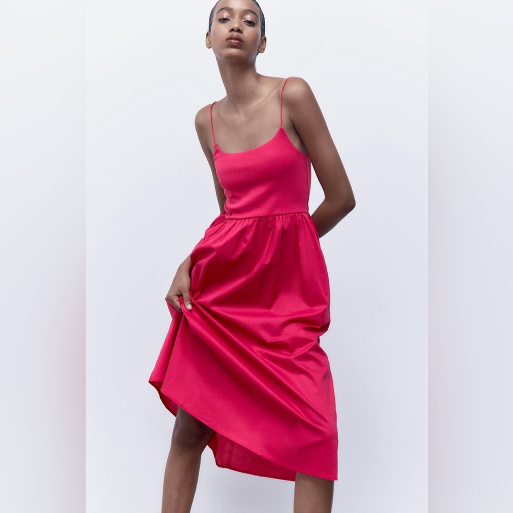 ZARA COMBINATION DRESS NWOT - Picture 4 of 11